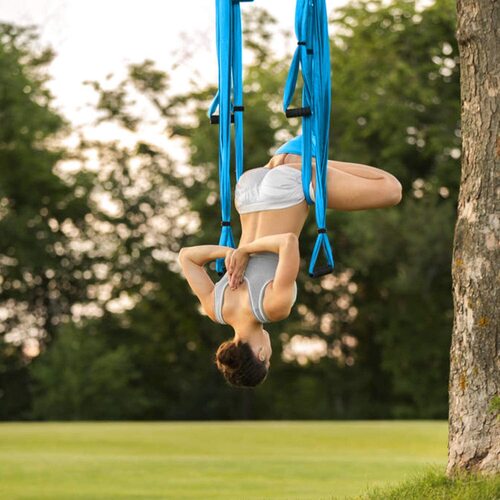 Topko Yoga Hammock Swing Inversion Anti-Gravity Pilates Sling Gym/Home Blue